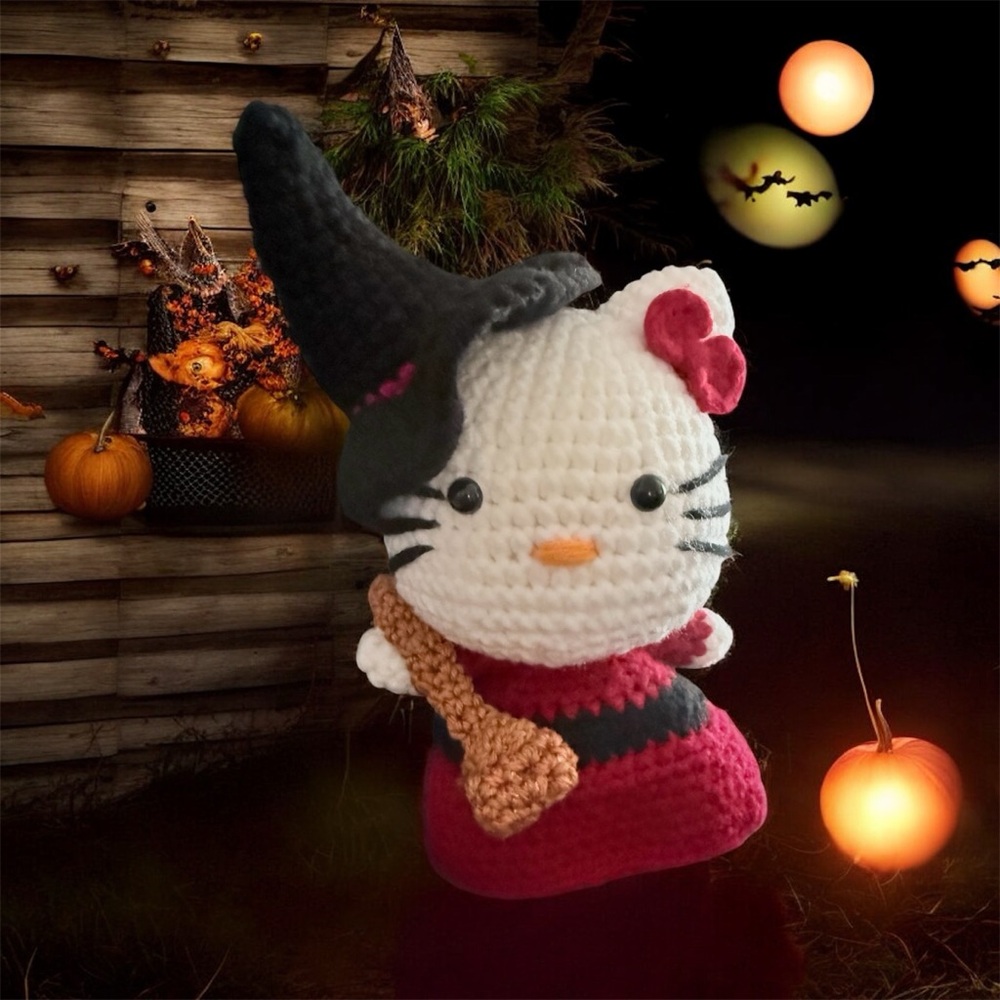 Crochet Witch Cat Plush